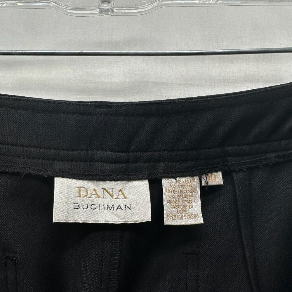 Dana Buchman Dress Pants Womens 10 High Rise Straight Stretchy Officewear Black - Picture 10 of 10